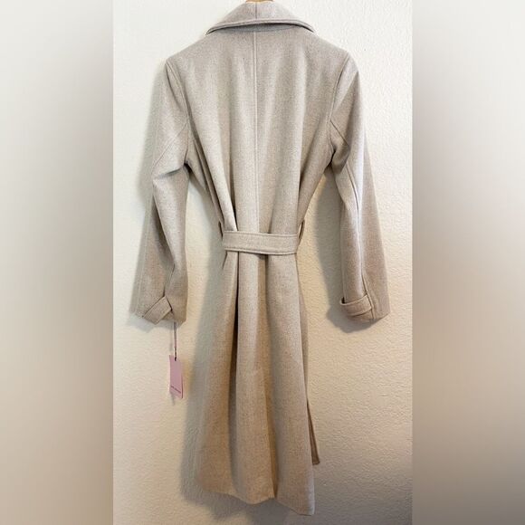 AVEC LES FILLES Belted Envelope Collar Coat Size XL. NWT - Picture 3 of 6